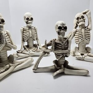 Skeleton Yoga Figurines Set